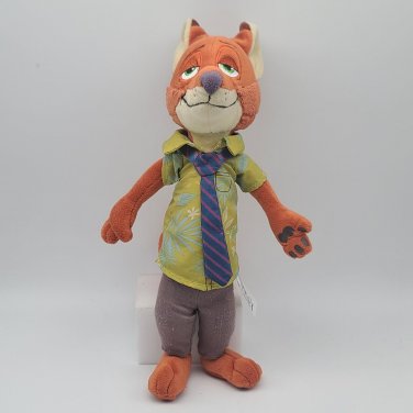 Disney Store Authentic Zootopia Nick Wilde Fox Plush Stuffed Animal 14&acirc;�� CLEAN