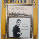 WWI-Era Dixie Volunteers Sheet Music EDDIE CANTOR 1918 HTF