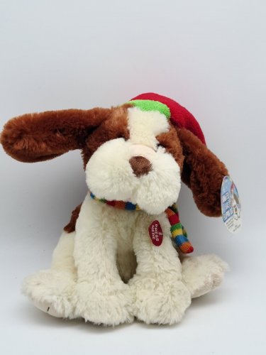 Christmas Singing Puppy Animated Ears Flapping Plush Dog Holiday Xmas Pup CLEAN