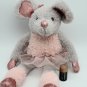 Dan Dee Ballerina Mouse Plush 16" Sitting Stuffed Animal Glitter Doll