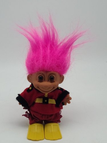 Russ Vintage 5&acirc;�� Troll Doll Scuba Diver Pink Hair