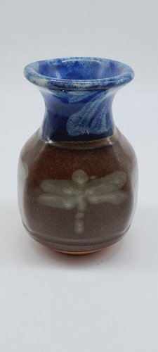 Tait Pottery Clay Hand-Painted 4"  Vase