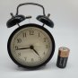 DEKAD Analog Alarm Clock Desk Table Bedroom Quartz Movement Battery Op - Black