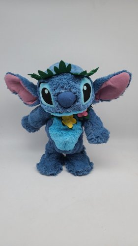 Disney Dance and Sing Lilo Stitch  Felt Lei Headdress 14" Plush Doll HTF TESTED