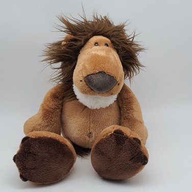 NICI Wild Friends Lion Dark Brown Mane Plush Kids Soft Stuffed Toy Animal 14&acirc;��