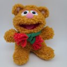 Vtg 1987 Baby Fozzie Bear Muppet Babies 9” Plush Christmas Fozzy Stuffed Animal