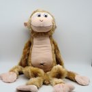 Large Tan Monkey Plush Stuffed Animal w/ Hook n Loop - Peek-a-Boo Toys CLEAN