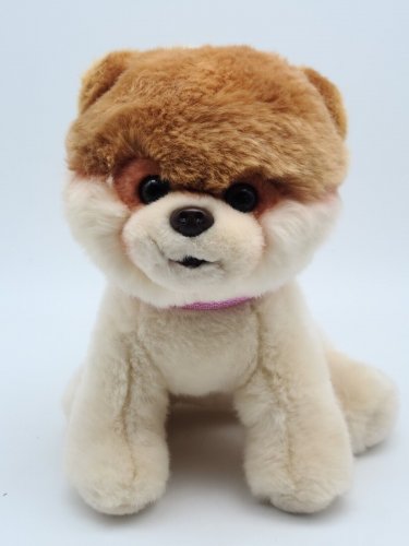 BOO World&acirc;��s Cutest Dog Pomeranian Plush Brown Tan Stuffed Animal Lovey Toy CLEAN