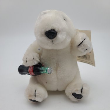 Coca Cola Vintage 1996 Polar Bear 6 1/2" Tall Plush Toy