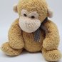 Medium-Sized Tan Monkey Plush w/ Bow Tie FAO Schwarz CLEAN