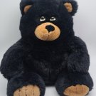 Vintage Chrisha Playful Plush Large Black Bear Sitting 17" Stuffed Animal 1988
