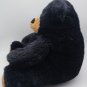 Vintage Chrisha Playful Plush Large Black Bear Sitting 17" Stuffed Animal 1988