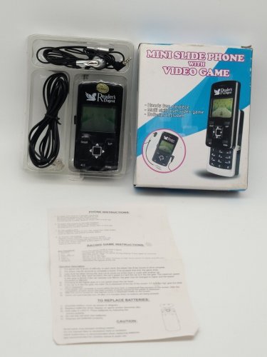 NOS Reader Digest WC107 Mini Slide Phone with Video Game Bundle