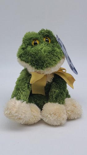 12" CIRCO TARGET BABY GREEN FROG YELLOW W/ BOW STUFFED ANIMAL PLUSH TOY LOVEY