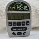 1 Buzzy Mini Pocket Arcade Classic 5in1 Poker Draw Deuces Bonus 2x Bonus