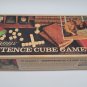 Vintage 1971 "Scrabble" "Sentence Cube Game" 21 dice, Timer with Original Box