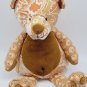 ier 1 One Imports Teddy Bear Plush Tan Orange White Paisley Floral