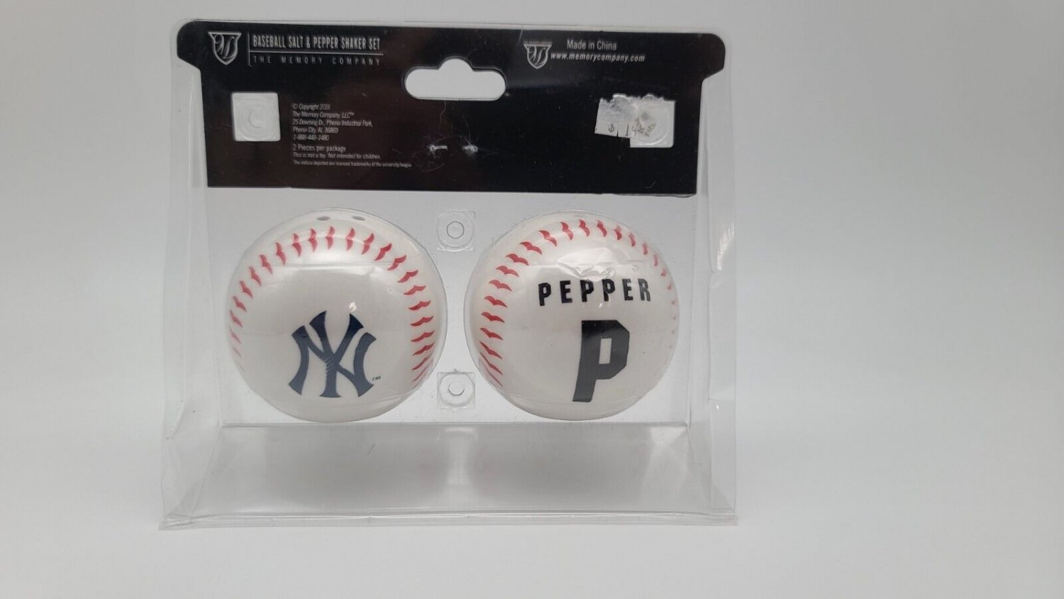 New York Yankees Baseball Salt and Pepper