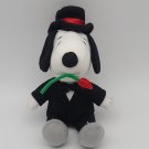 Russell Stover Peanuts Snoopy Mini Top Hat Plush Stuffed Animal CLEAN