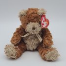 Whittle retired 2004 TY Beanie Babie brown curly plush 5in sitting bear 40096