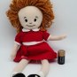 ANNIE THE MUSICAL OFFICIAL 16" PLUSH Little Orphan Annie Doll *AS-PICTURED*