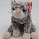 Ty Beanie Baby "Silver" Cat Plush Stuffed Toy 6" Gray Spotted RARE