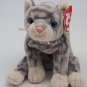 Ty Beanie Baby "Silver" Cat Plush Stuffed Toy 6" Gray Spotted RARE