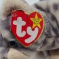 Ty Beanie Baby "Silver" Cat Plush Stuffed Toy 6" Gray Spotted RARE