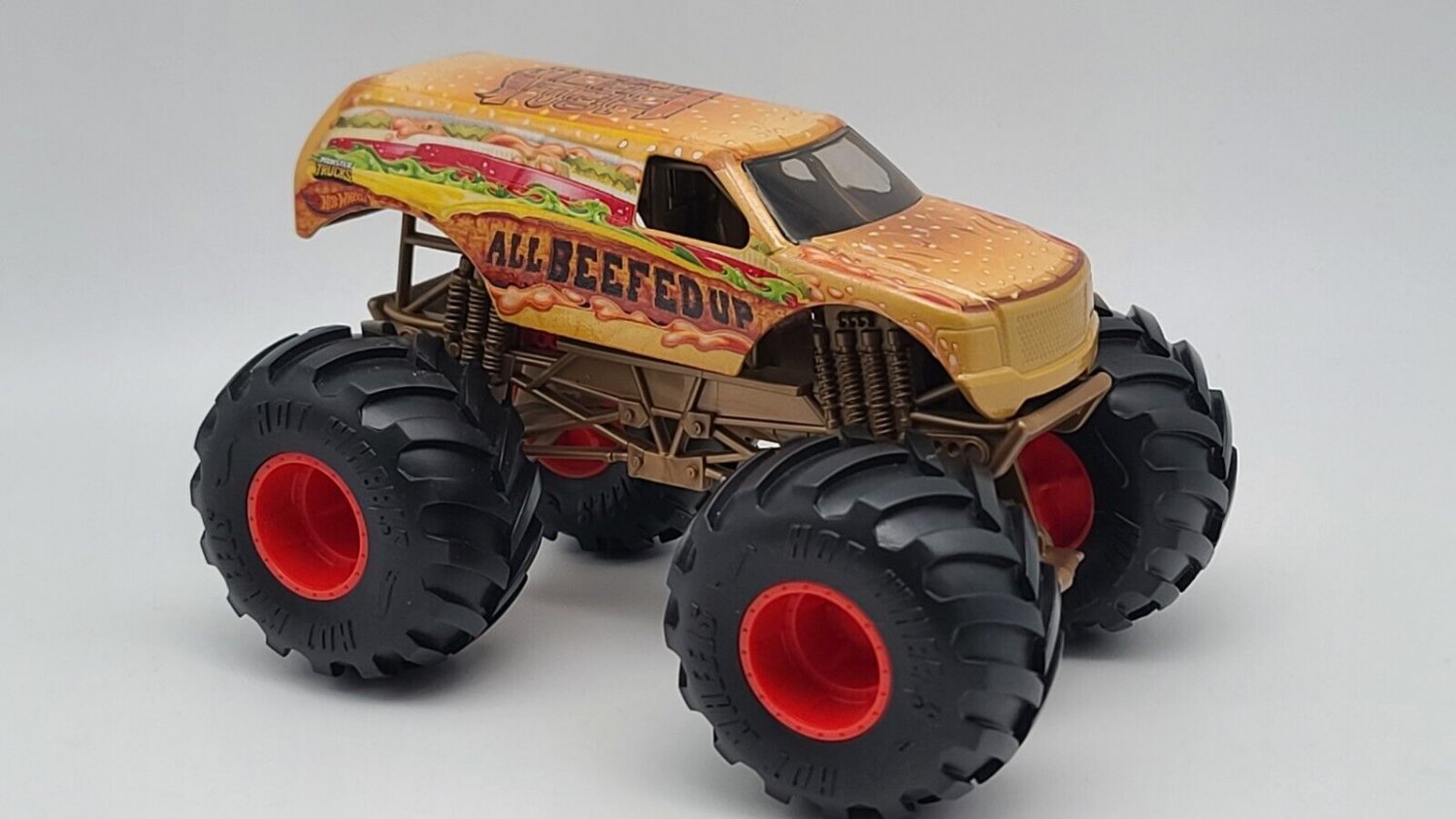 ALL BEEFED UP CHEESEBURGER MONSTER TRUCKS 1/24 SCALE DIECAST HOT WHEELS ...