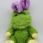 Dan Dee Green Frog Plush Stuffed Animal With Pink Easter Bunny Ears