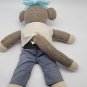 Urban Outfitters Plush Sock Monkey Blue Hair 15" Punks Not Dead Soft Play Toy