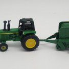 Vintage John Deere Tractor and Hale Baler Set 1980s Die Cast Tractor AS-PICTURED