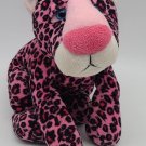RARE Vintage Small-Sized Pink Leopard Plush Stuffed Animal - Russ  CLEAN