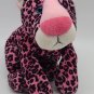 RARE Vintage Small-Sized Pink Leopard Plush Stuffed Animal - Russ  CLEAN