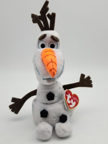 Disney Frozen Olaf Ty White Snowman Beanie Babies Collection (Size: 8" Tall)