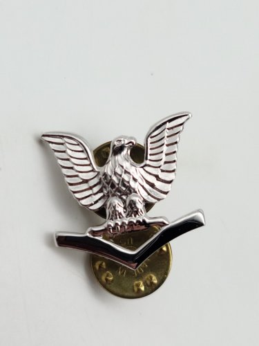 US Military Eagle Bars Pin Silver Tone *SEE PICS*
