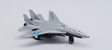 Showcast Silver F-16 Tomcat Fighter Jet Plane Military Airplane 4.75" Diecast