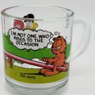 Garfield and Odie Glass Mug McDonald's Rises to the Occasion See-Saw VTG 1980
