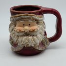 Santa Mug - Reddish Brown - Big Beard Santa, Blushing Cheeks, Green Cooking Mits