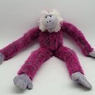 PINK MONKEY Long Arm Legs Hook & Loop  Plush Stuffed Animal w/ Sound *WORKING*