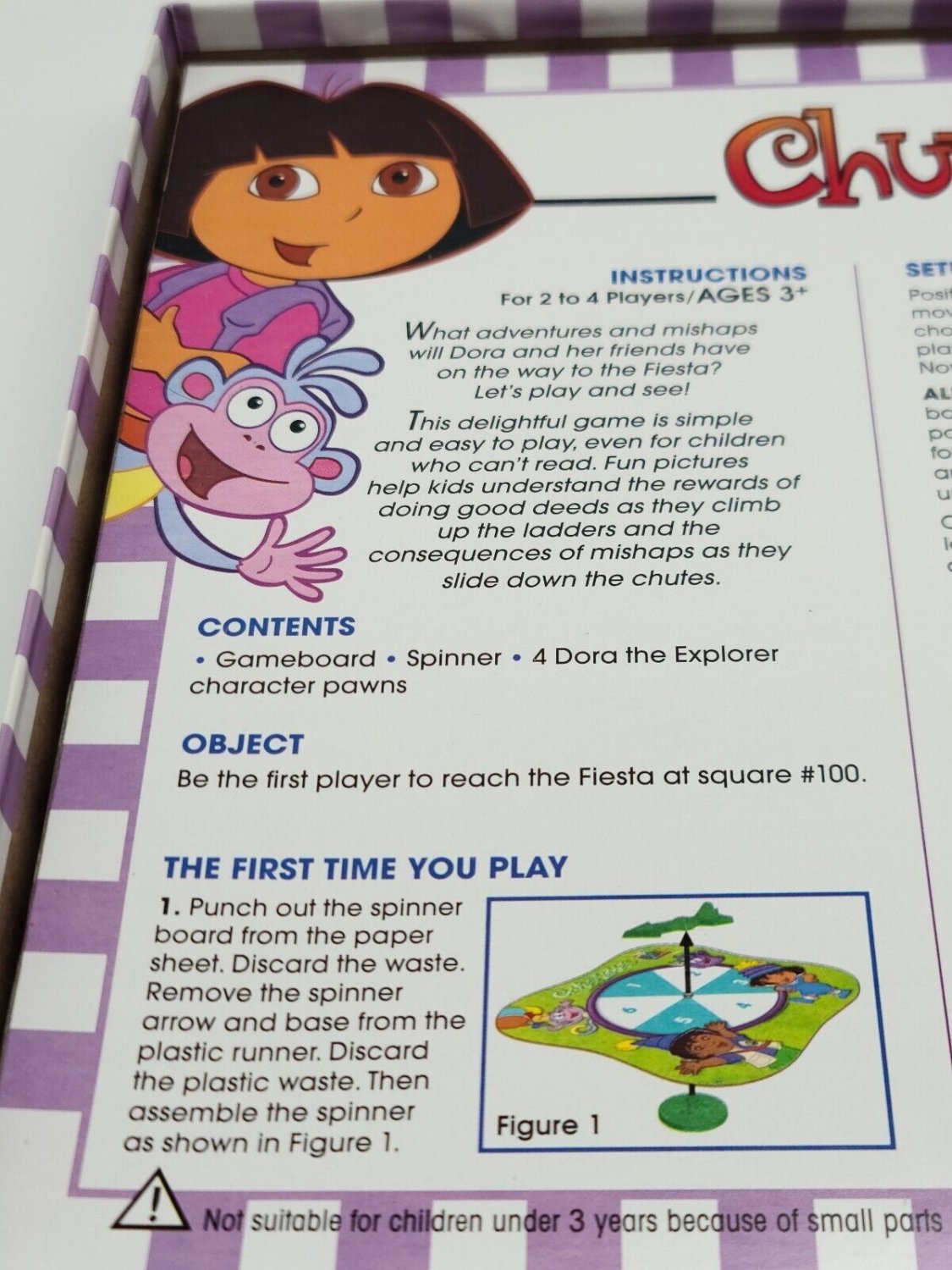 Dora the Explorer Chutes and Ladders Children's Board Game 2005 COMPLETE