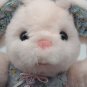 VINTAGE A & B Novelty Bunny Rabbit in Floral DrePlush Stuffed Animal Tan 7â