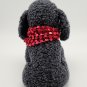 Russ Bosworth Smoky Gray Puppy Dog Holding Red Heart Valentine Plush 7"