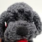 Russ Bosworth Smoky Gray Puppy Dog Holding Red Heart Valentine Plush 7"