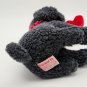 Russ Bosworth Smoky Gray Puppy Dog Holding Red Heart Valentine Plush 7"