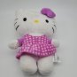 FIESTA SANRIO HELLO KITTY 12" PLUSH PURPLE CHECKER DRESS