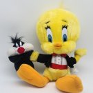 1998 Tweety Bird Magician With Sylvester Looney Tunes Warner Bros Plush 10" Toy