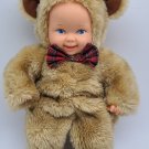 Anne Geddes Baby Teddy Bear Doll 15" Plush Stuffed Bear 1997 Vintage Brown