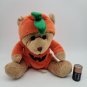 Hallmark Halloween Teddy Bear in Jack o' Lantern Pumpkin Suit Costume 10" Brown