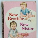 *VINTAGE* New Brother, New Sister Little Golden Books   *RARE*